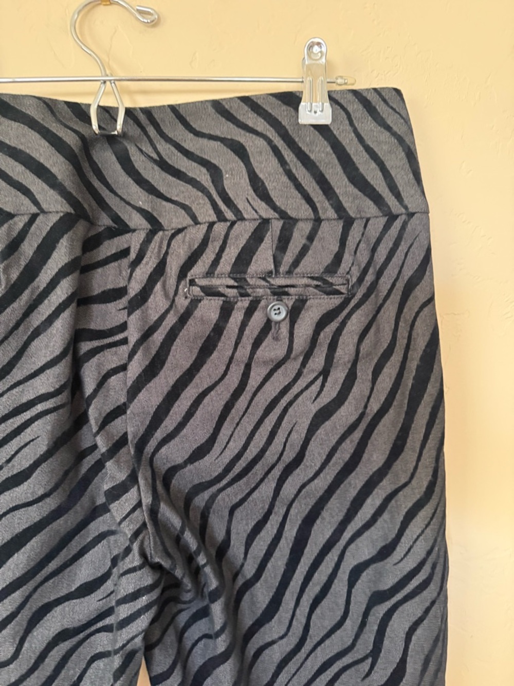 INC Zebra Print Pants High Rise Straight Leg Animal Print Y2K Chic - Picture 8 of 9